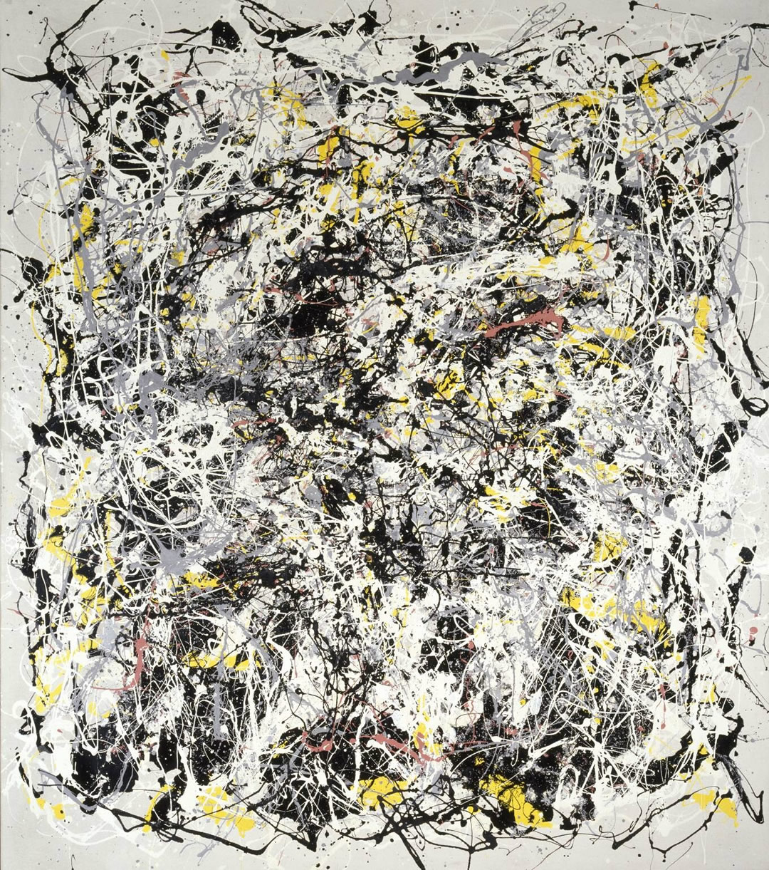 Art & Language: Portrait of V.I. Lenin with Cap, in the Style of Jackson Pollock III, (242 x 213 cm) 1980.