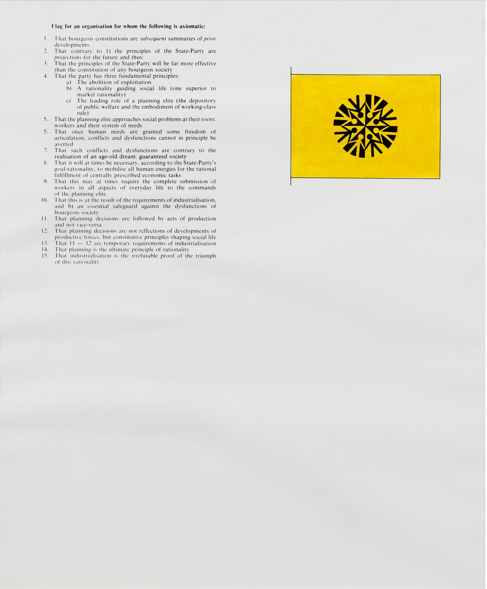 Art & Language: 4 Flags for Organisations (58.4 x 48 cm) 1978.