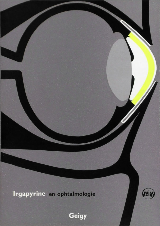 Irgapyrine en ophtalmologie Geigy. Designer: Igildo G. Biesele, 1953-1956