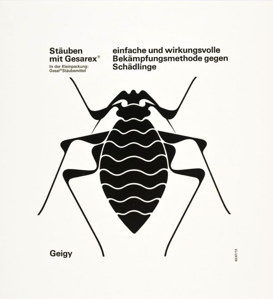 Stäuben mit Gesarex. Designer: Roland Aeschlimann, 1967