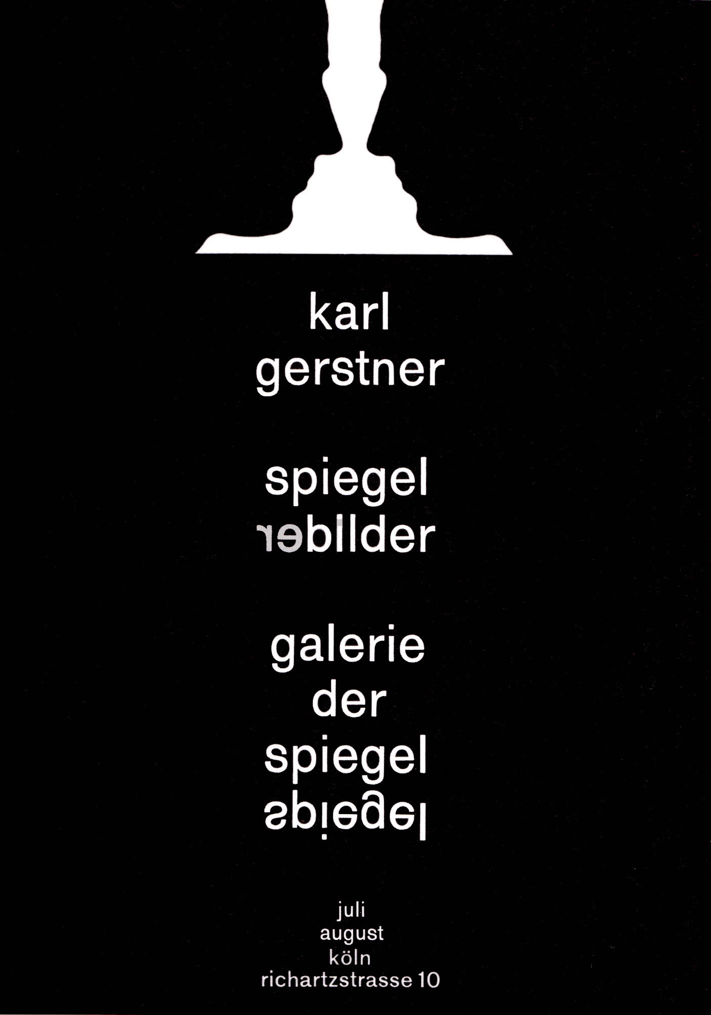Galerie Der Spiegel. Poster. Designer: Karl Gerstner