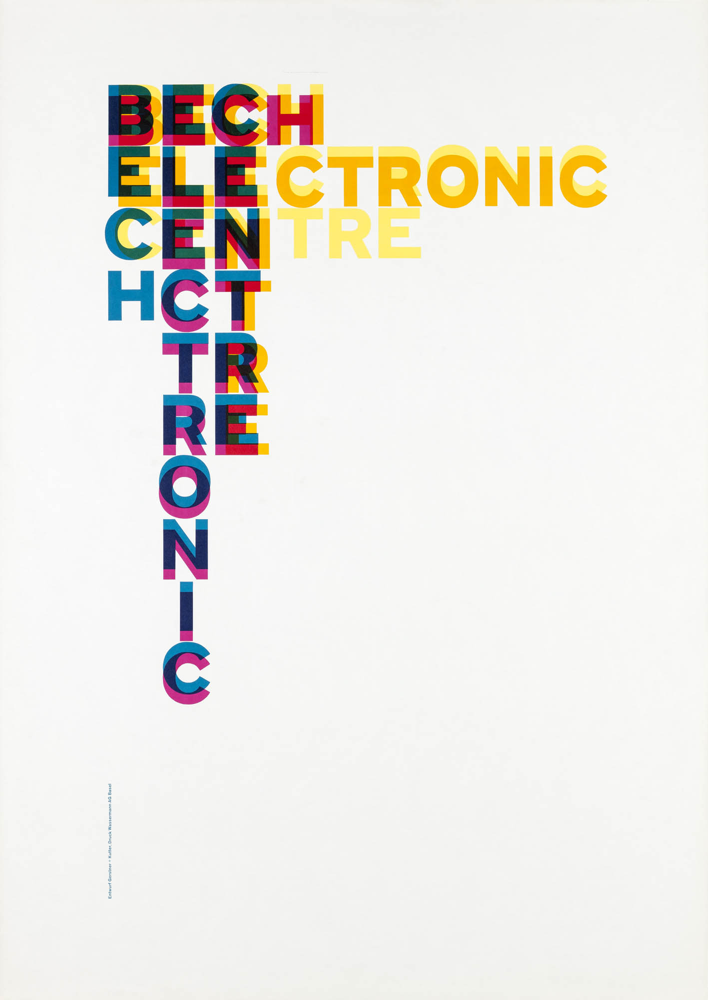 Bech Electronic Centre. Poster. Designer: Karl Gerstner