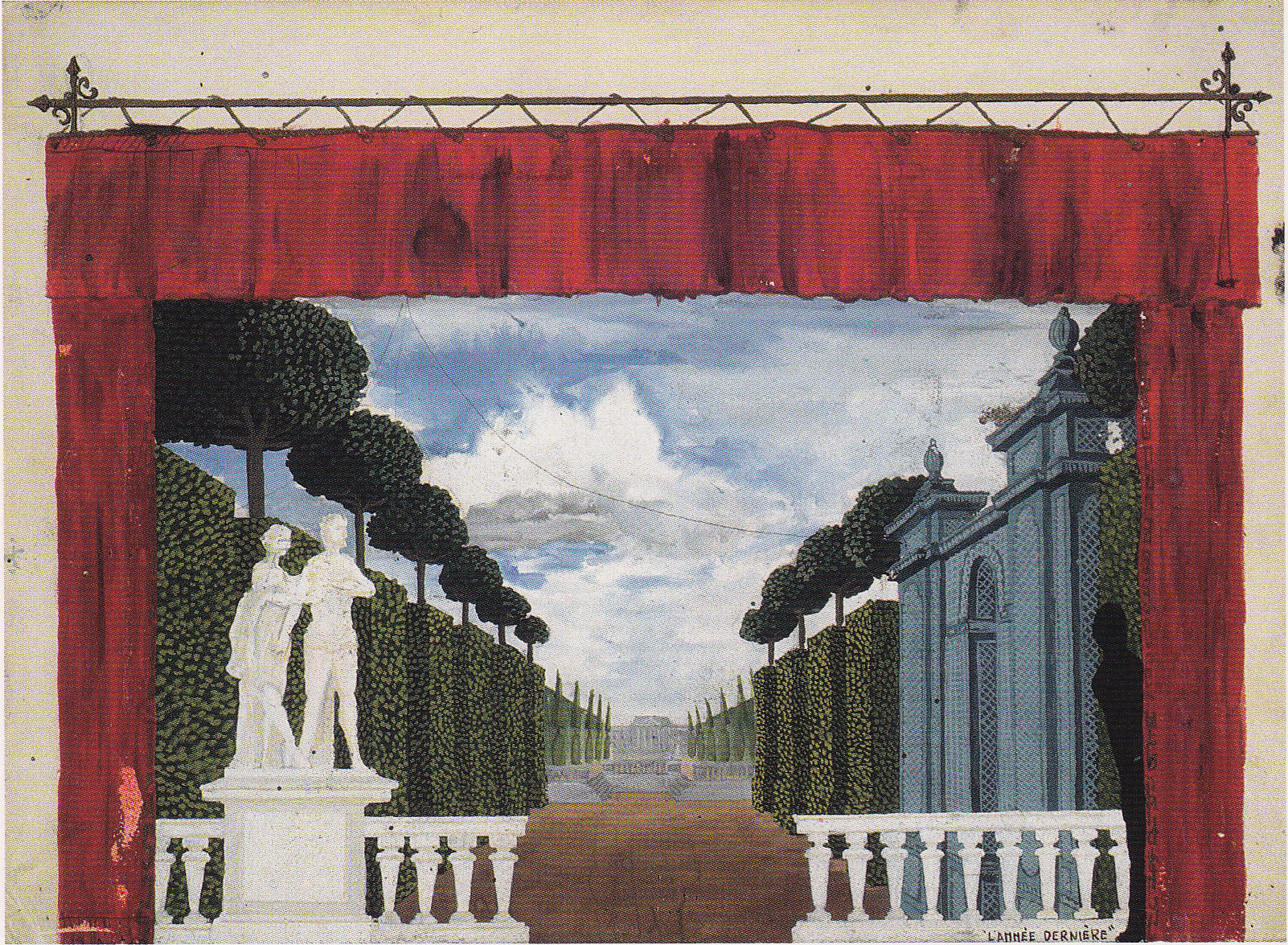 Jacques Saulnier, Design for the decor for Last Year at Marienbad, gouache on cardboard, 1960.