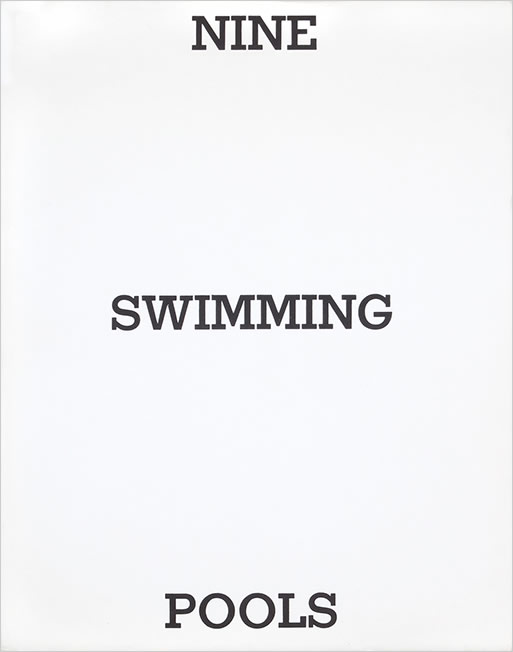 Nine Swimming Pools and a Broken Glass / Edward Ruscha