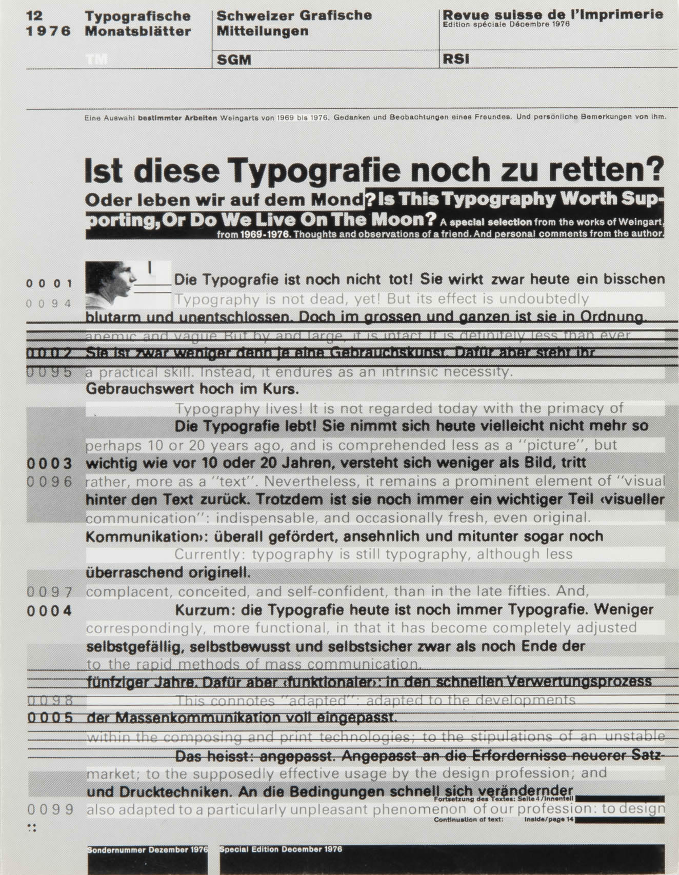 Typographic Process NR. 2, Typographische Monatsblätter”, n. 4, 1986
