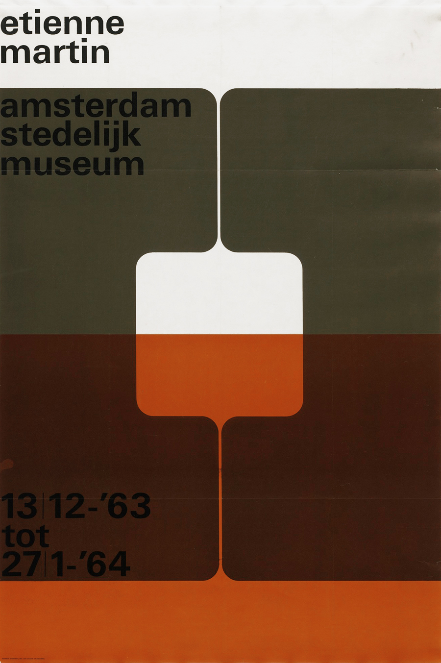 Wim Crouwel: Étienne Martin, Amsterdam Stedelijk Museum. 1963