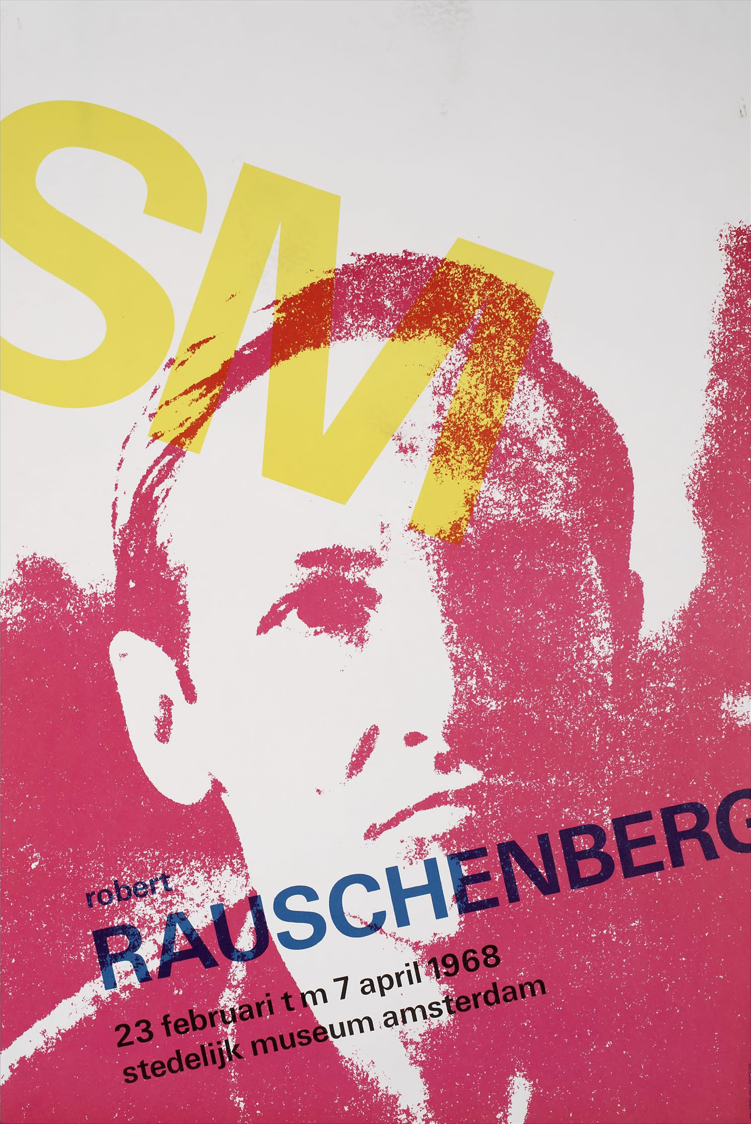 Wim Crouwel: SM Robert Rauschenberg 23 februari t m 7 april 1968 Stedelijk Museum Amsterdam. 1968-1969