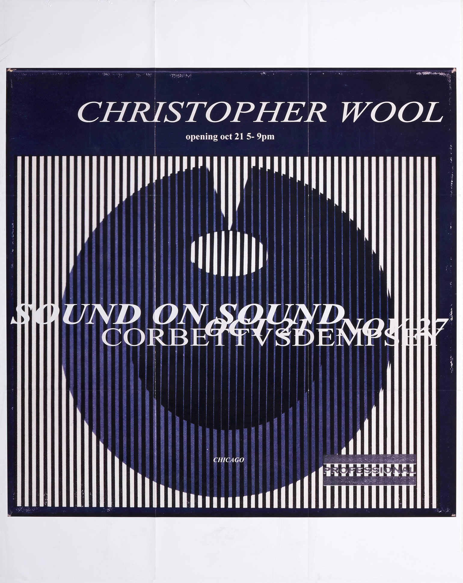 Christopher Wool: Sound on Sound. Corbett vs. Dempsey, Chicago. 2010.
