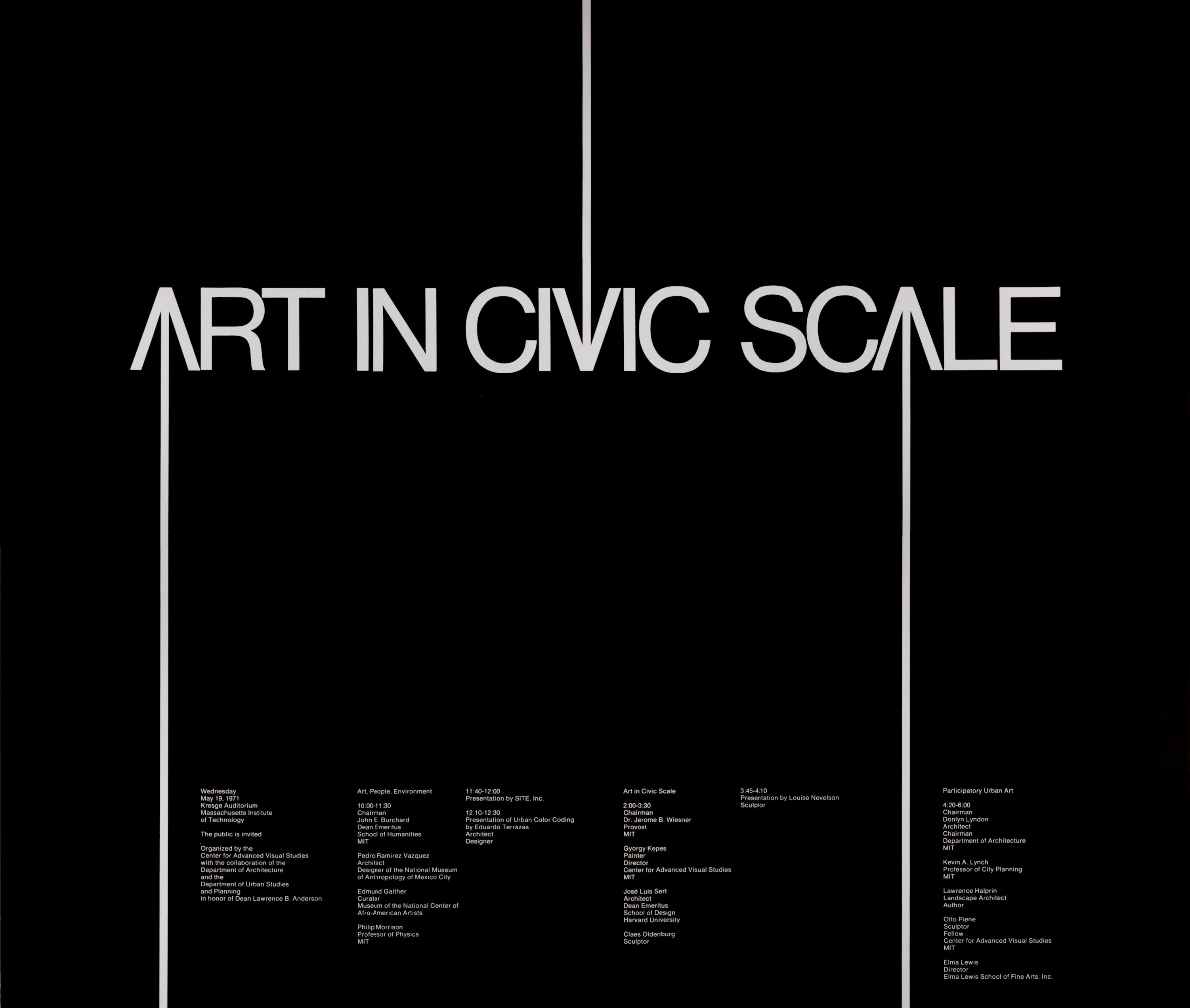 Jacqueline Casey: Art in Civic Scale, Poster, 1971.