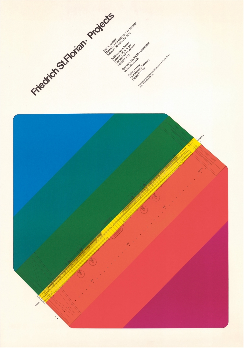 Jacqueline Casey: Friedrich St. Florian: Projects, Poster, 1973.