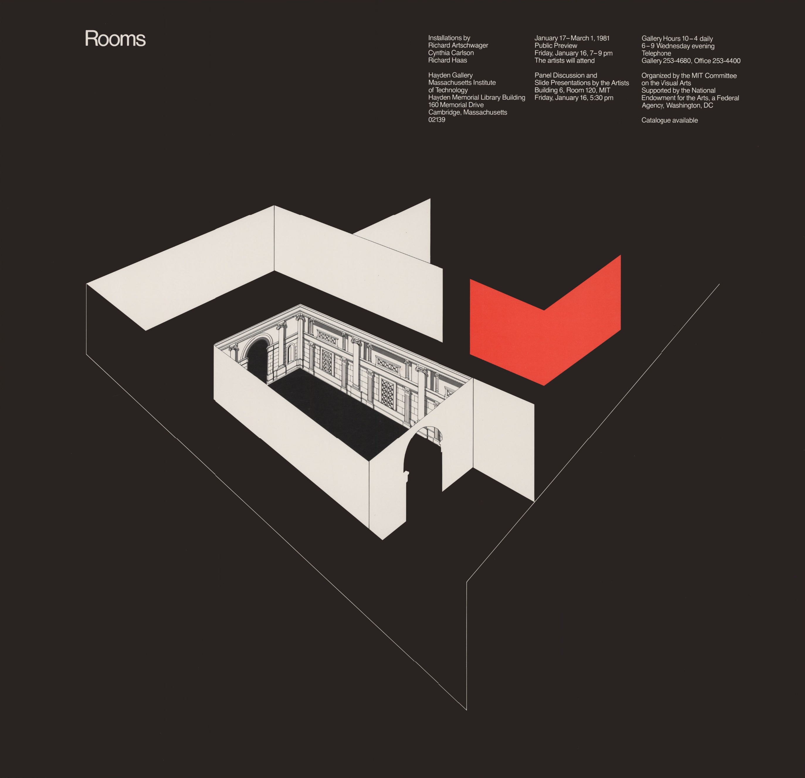 Jacqueline Casey: Rooms, Poster, 1981.