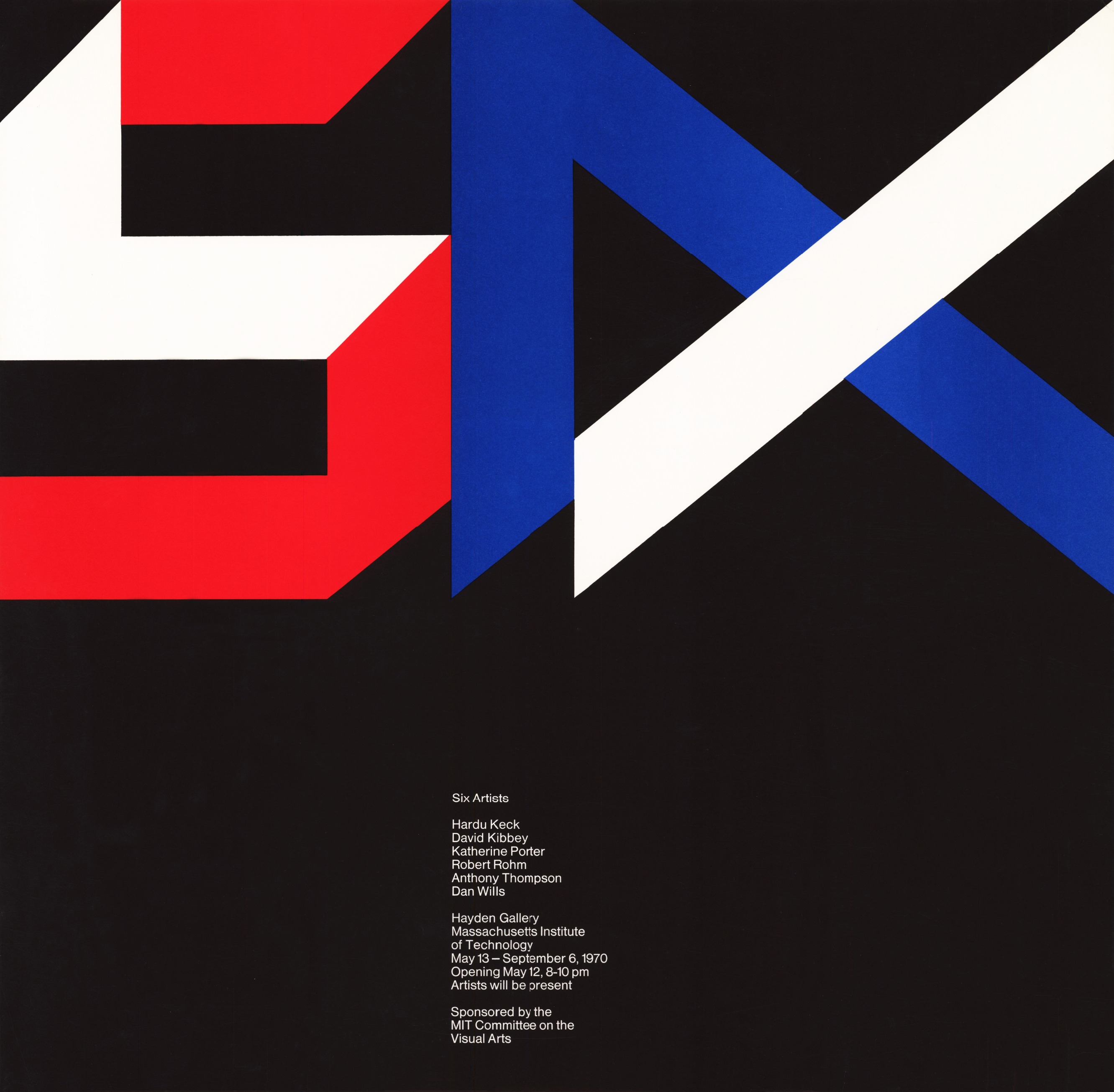 Jacqueline Casey: Six Artists, Poster, 1970.