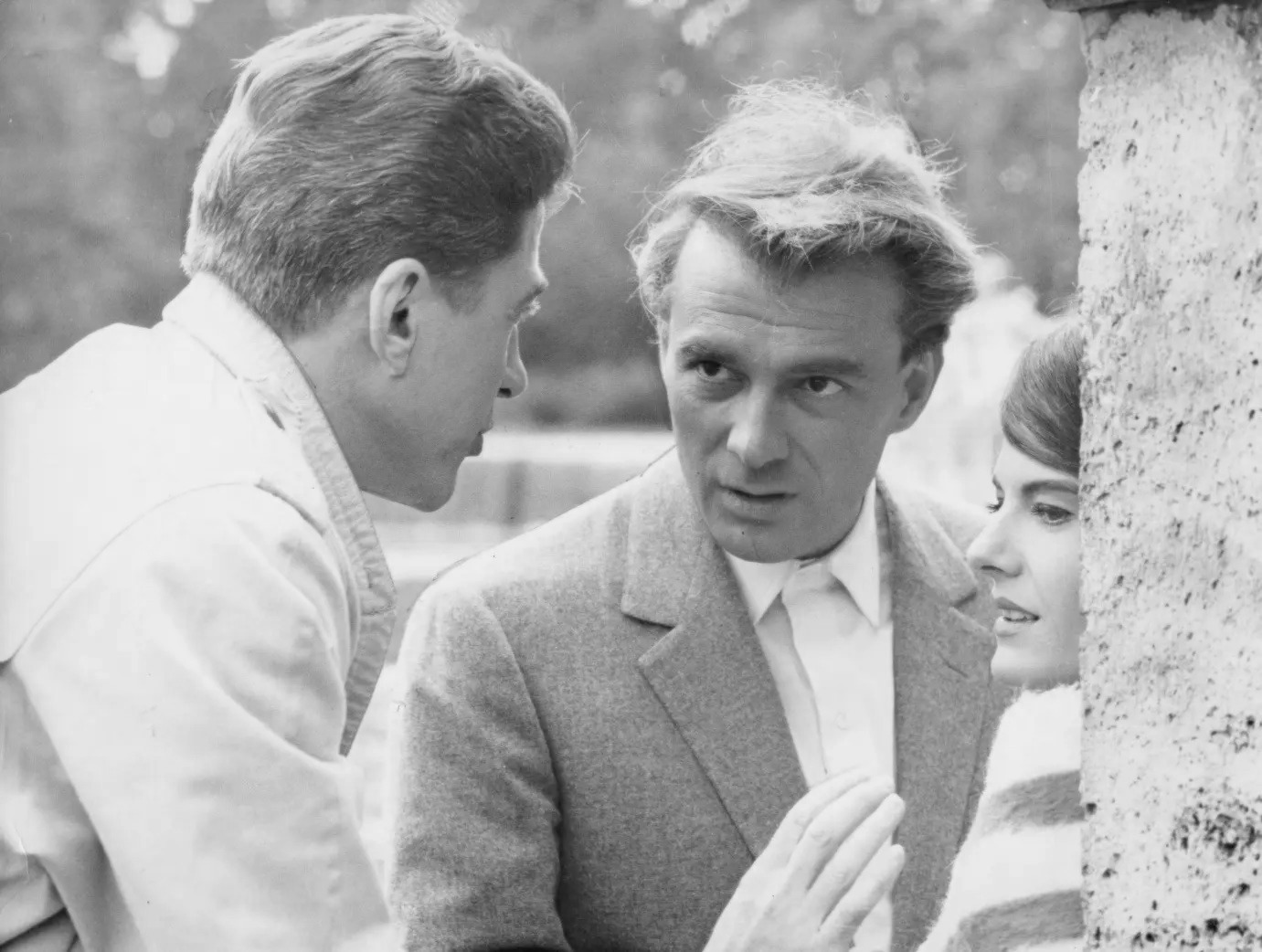 Last Year at Marienbad (1961), Alain Resnais, Giorgio Albertazzi, Delphine Seyrig, production still.