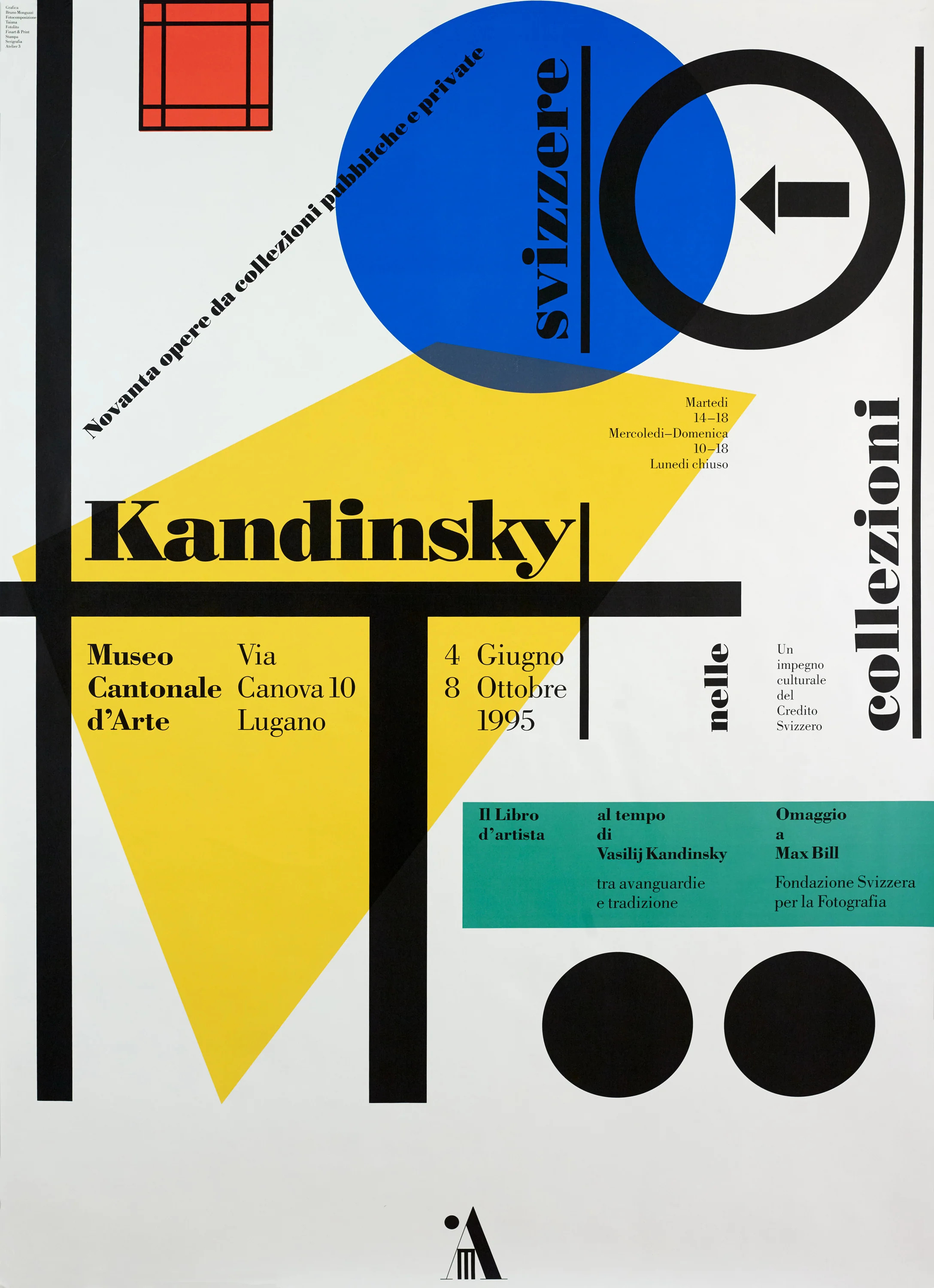 Bruno Monguzzi: Kandinsky, Museo Cantonale d‘Arte, Lugano, 128 x 90 cm, 1995.