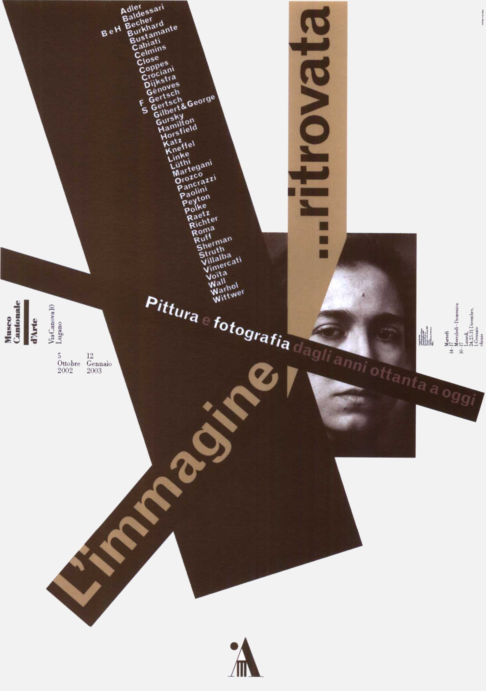 Bruno Monguzzi: L‘immagine - ....ritrovata Museo Cantonale d‘Arte, Lugano, 128 x 90 cm, 2002.