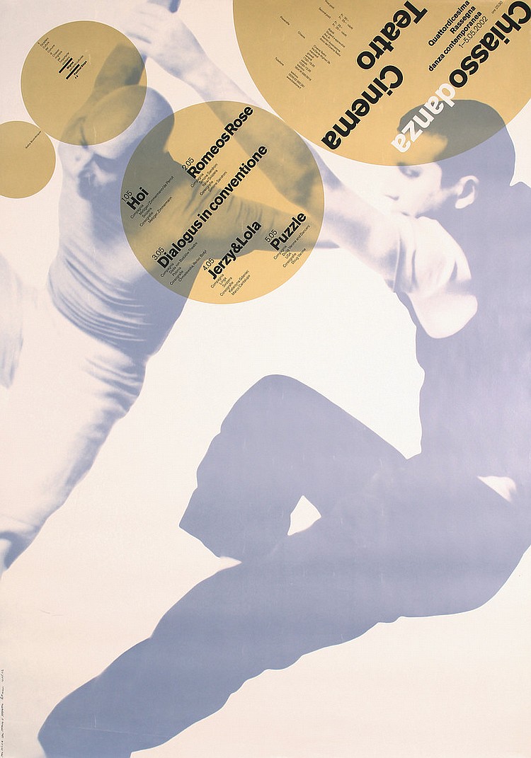 Bruno Monguzzi: Chiasso Danza, Teatro Cinema, 128 x 90 cm, 2002.