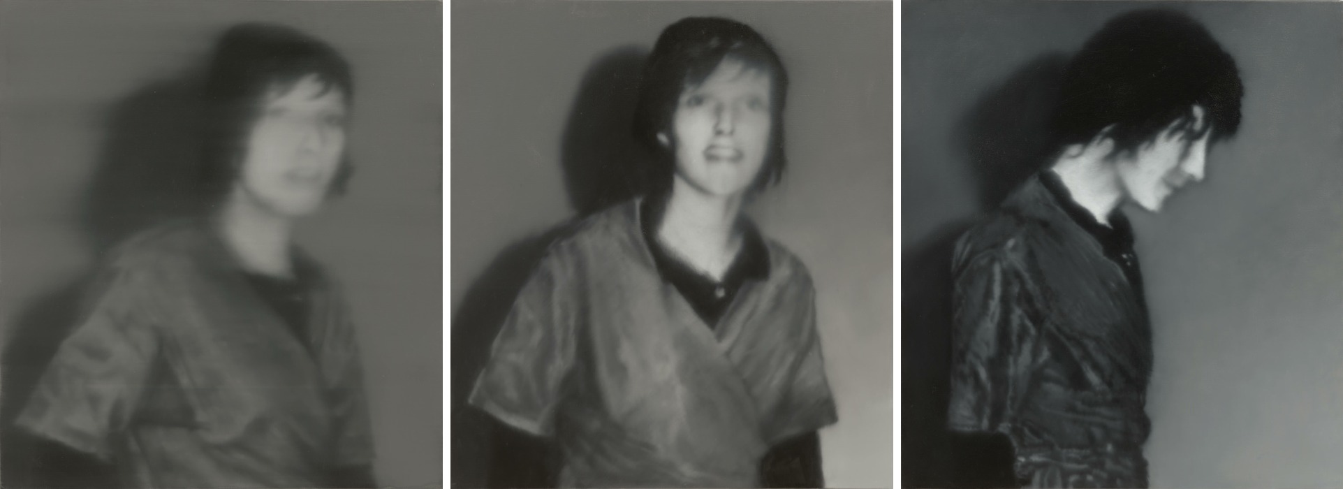 Gerhard Richter: Confrontation 1, 112 x 102 cm, oil on canvas, 1988. / Fig 6. Confrontation 2, 112 x 102 cm, oil on canvas, 1988. / Fig 7. Confrontation 3, 112 x 102 cm, oil on canvas, 1988.