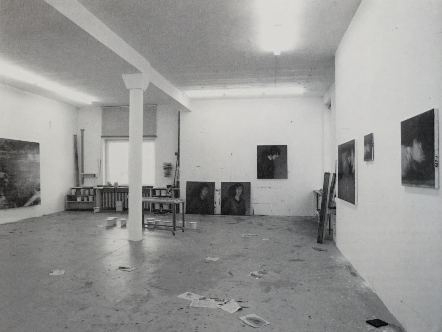 erhard Richter studio, Cologne, 1988.