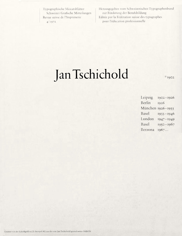 Typografische Monatsblätter Schweizer Grafische Mitteilungen Revue suisse de l'Imprimerie. no. 4, 1972
