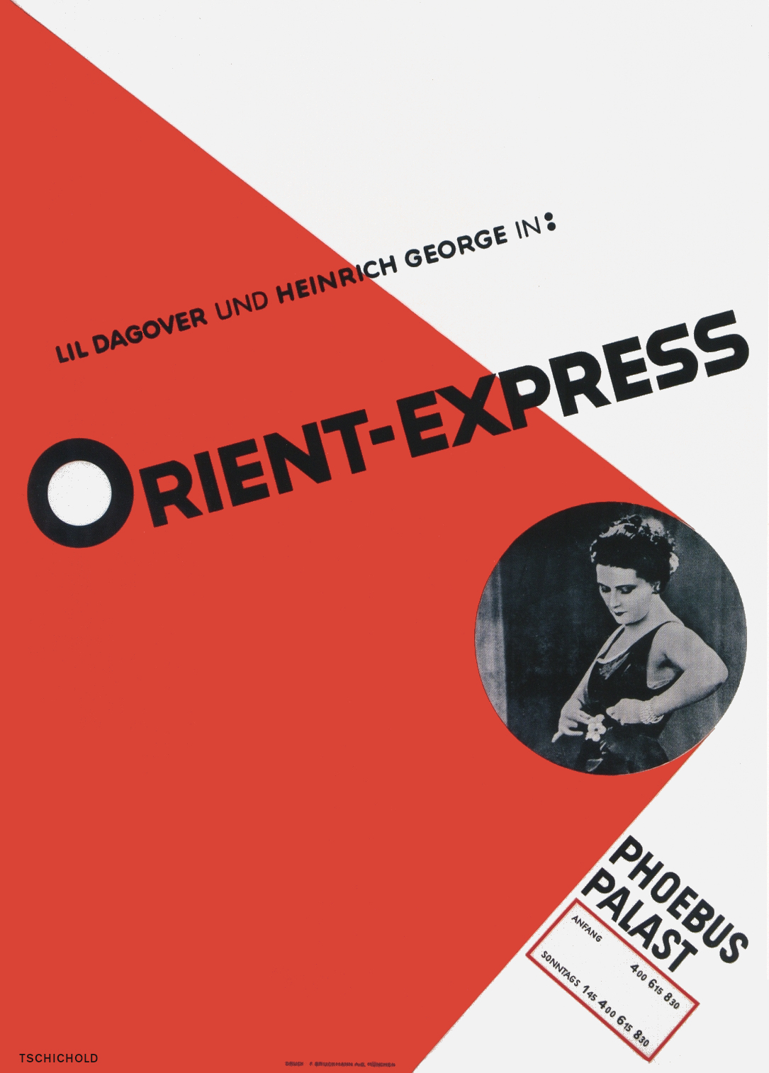 Jan Tschichold. Poster: Orient-Express 1927 Photolithograph (123.8 x 86.4 cm)