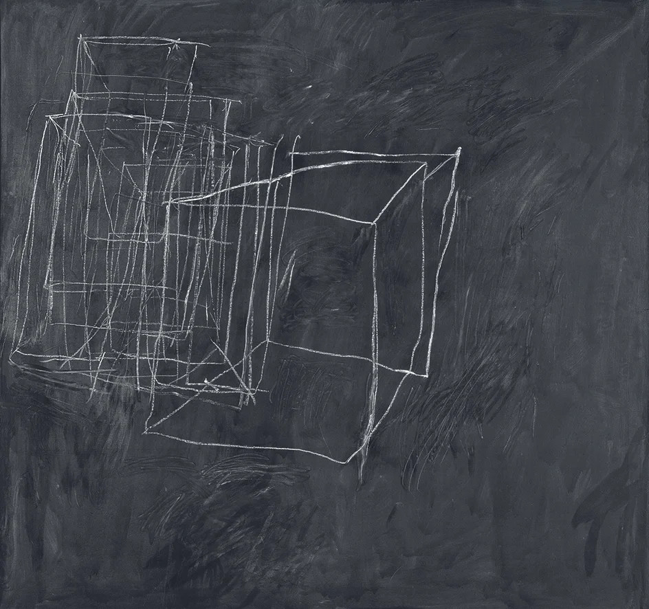 Cy Twombly. Night Watch, Rome. 1966 / Distemper And Crayon on Canvas, (190 x 200 cm).
