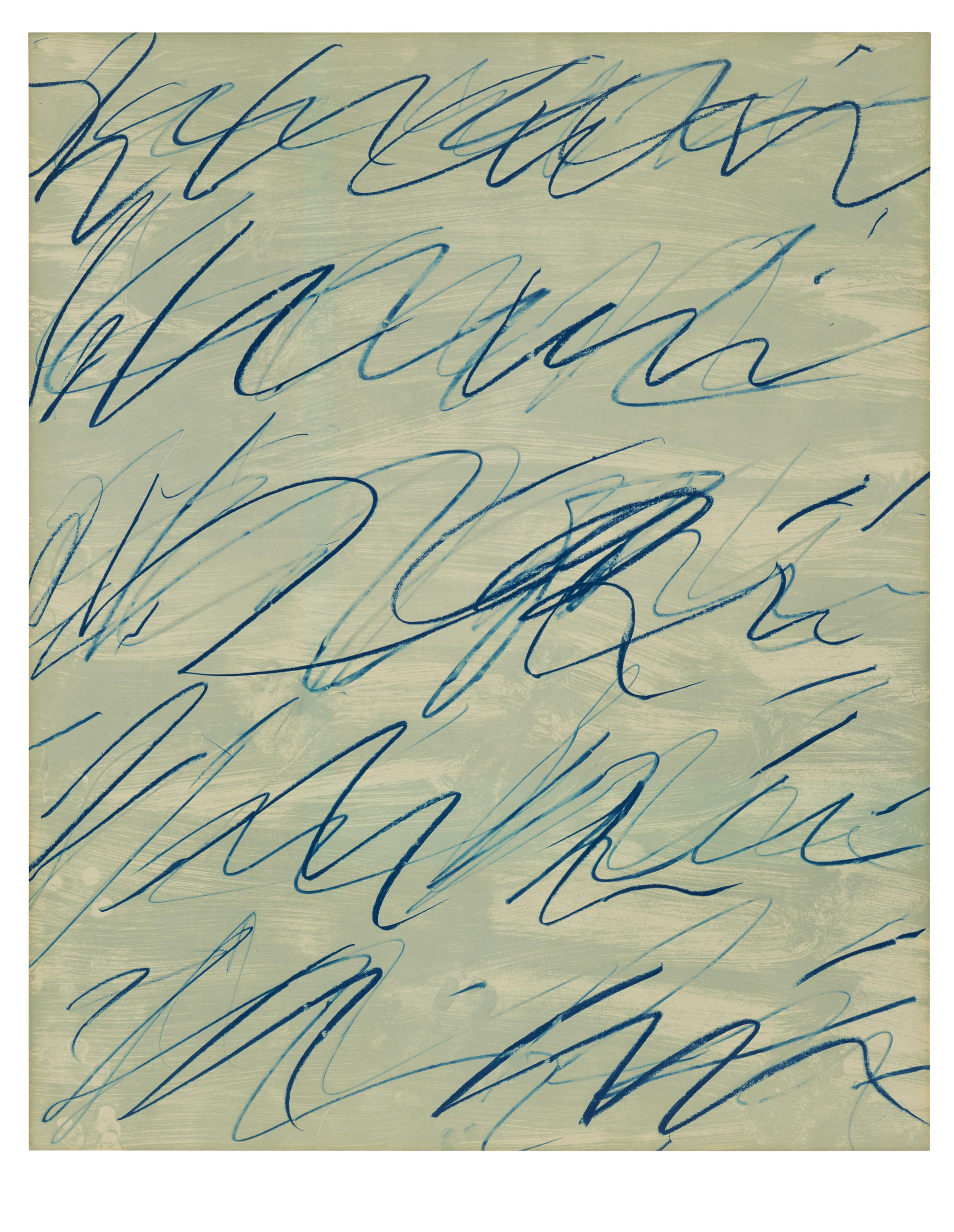 Cy Twombly: ROMAN NOTES V / Offset colour lithograph. / Paper size 86.8 x 70 cm / Edition 100 (1–100) / Bastian 25.