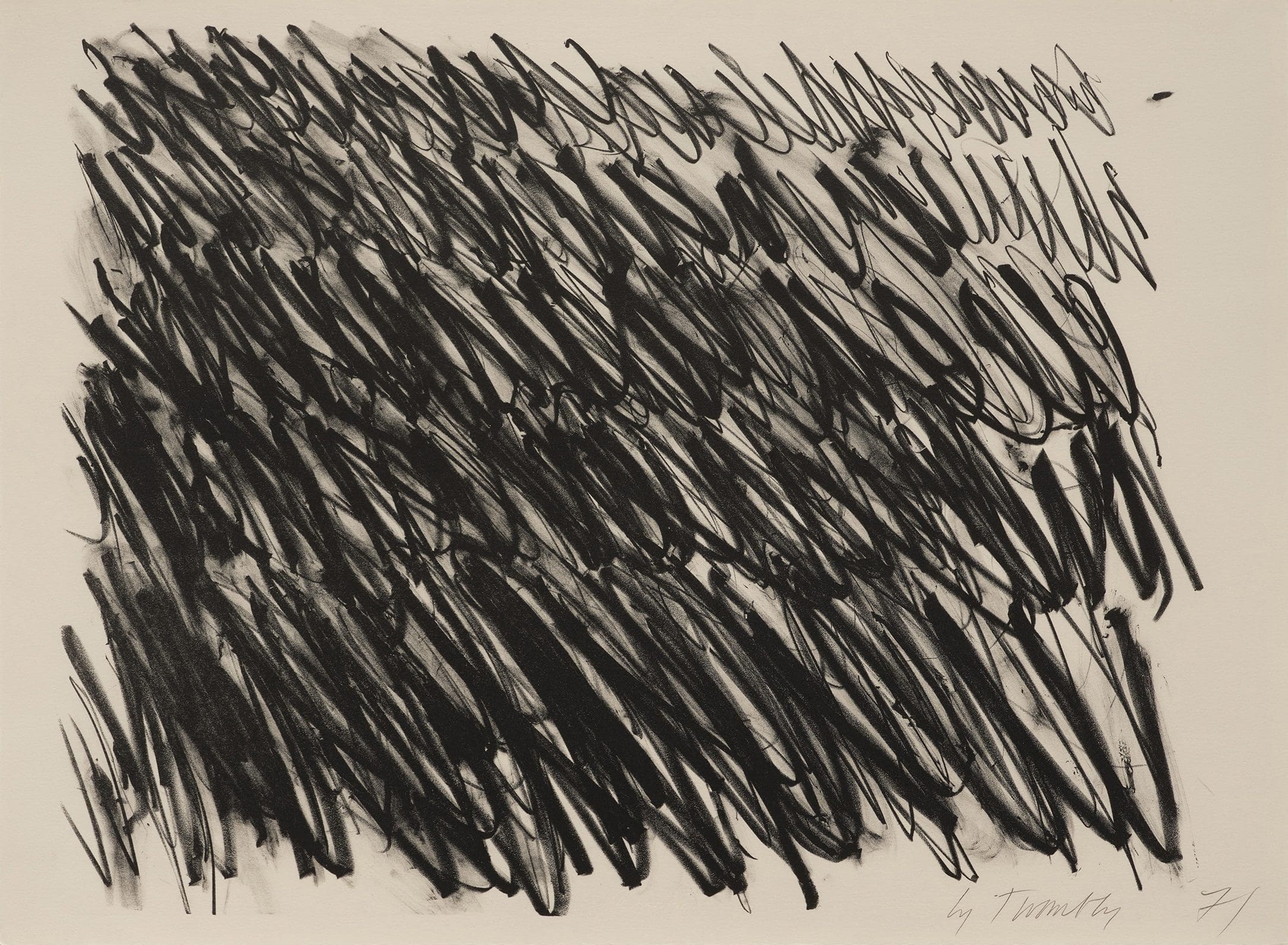 Cy Twombly: UNTITLED 1971 / Lithograph / Paper size 57 x 76.4 cm / Edition 26 (1-26) / Bastian 32.